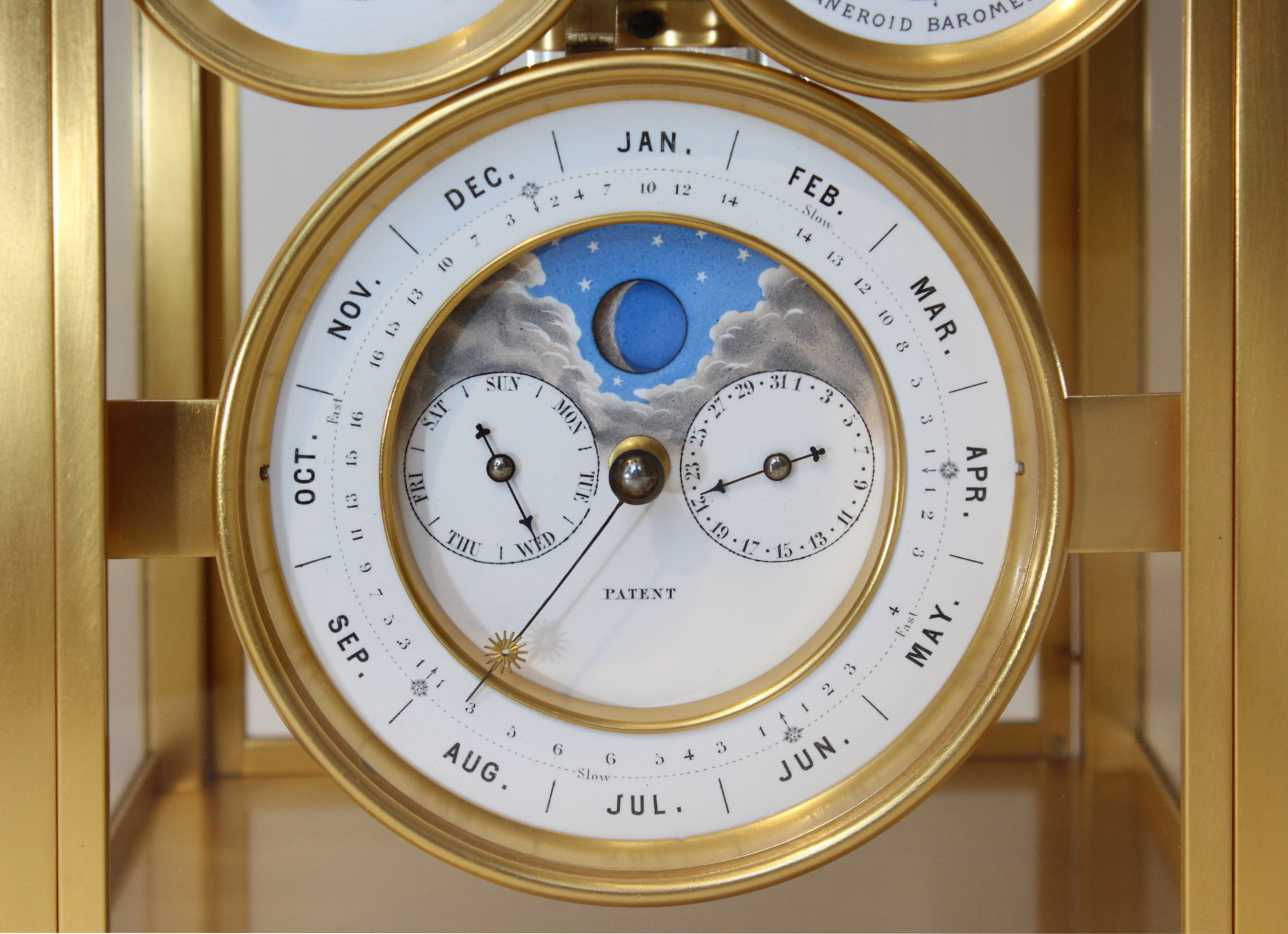 French Perpetual Calendar Four Glass Clock Carlton Clocks