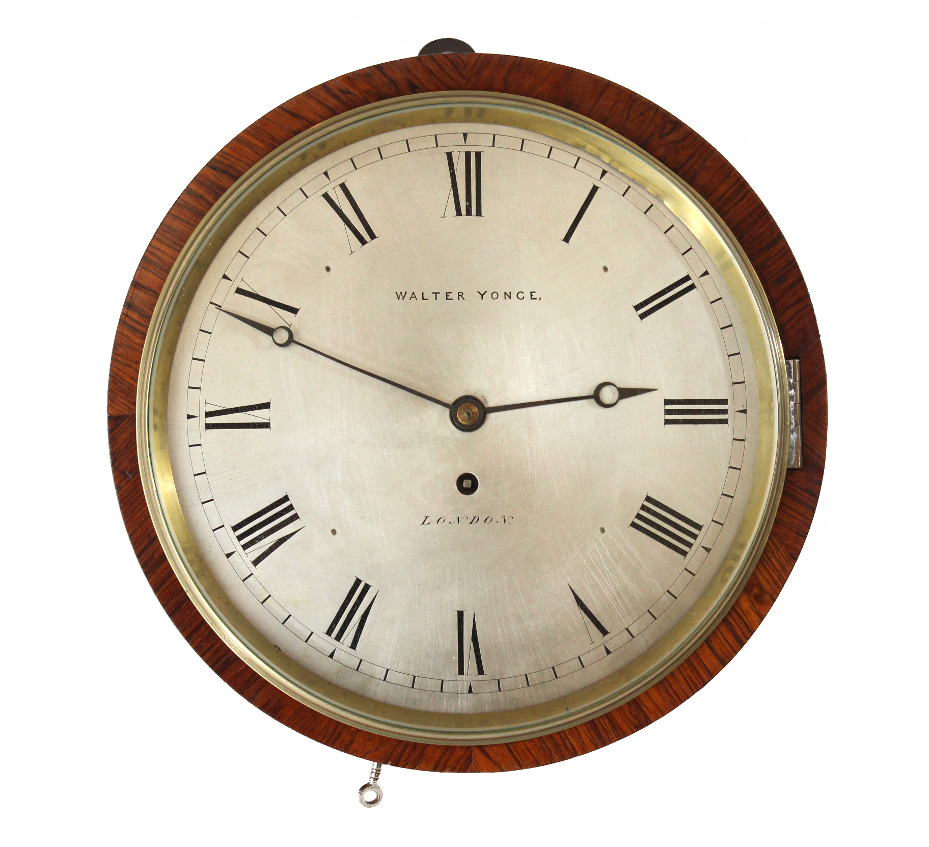 Rosewood Drum Clock by Walter Yonge, London - Carlton Clocks