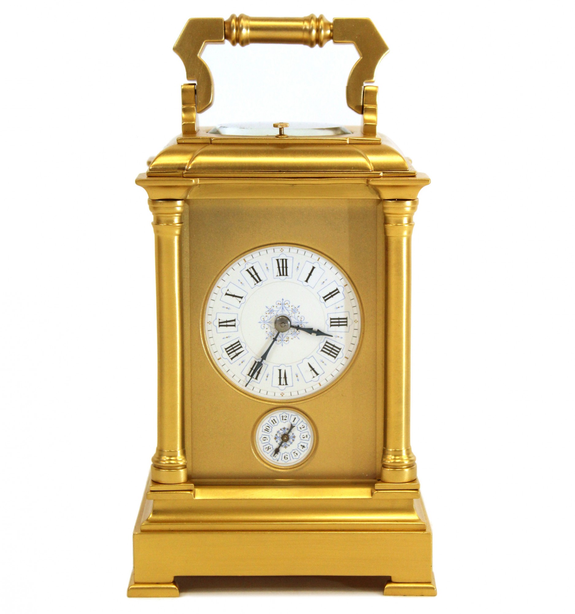 Gilded Striking Repeating Alarm Carriage clock - Carlton Clocks