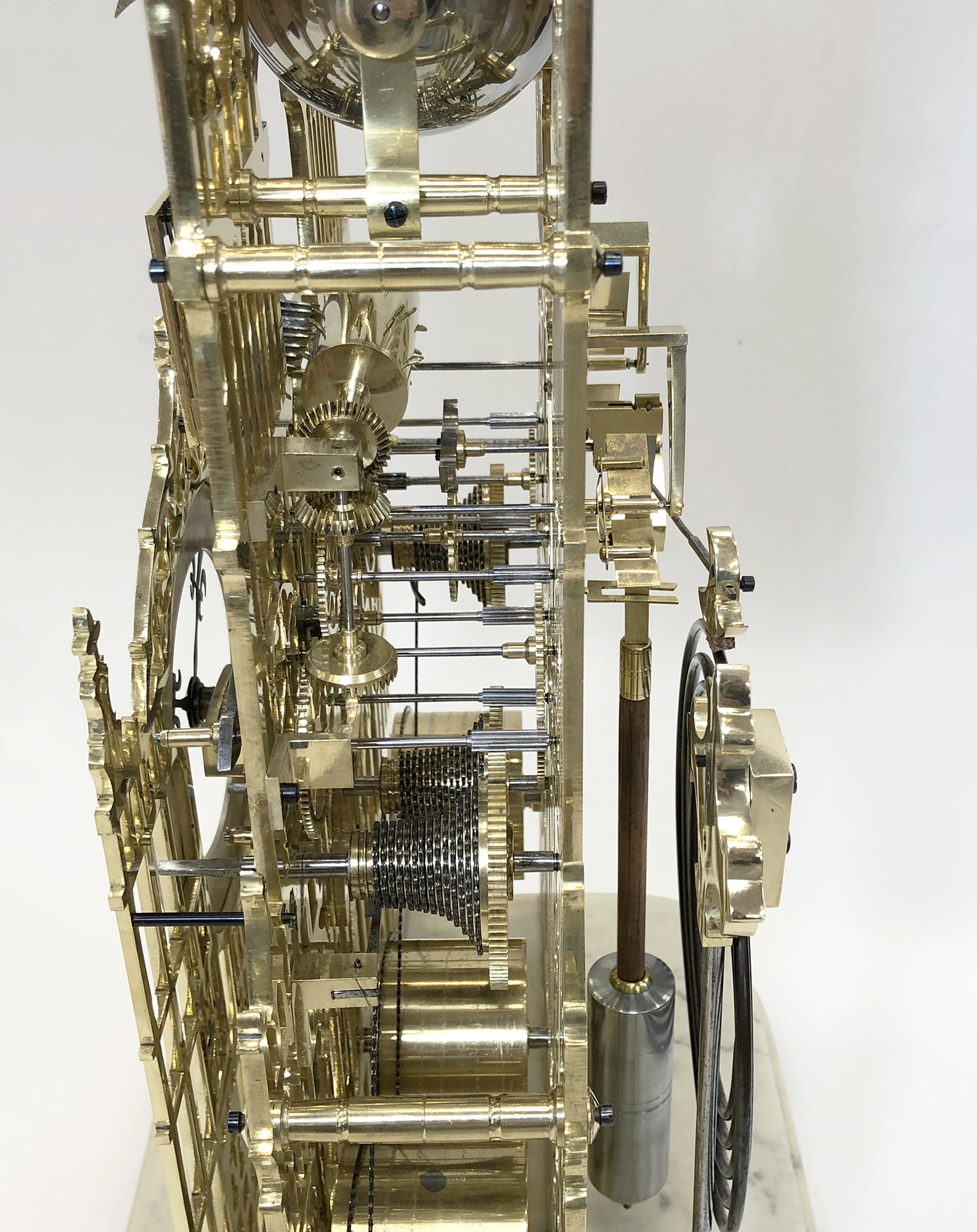 Quarter-chiming Westminster Abbey Skeleton Clock - Carlton Clocks