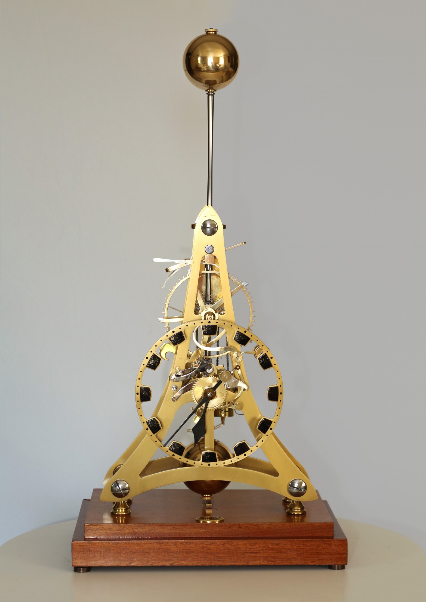 1970s Brass Skeleton Clock 'Concorde', by Dent of London - Carlton Clocks